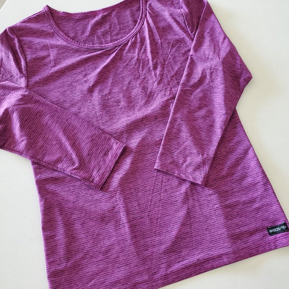 (LIKE NEW) Women's Active Performance Thermal Crewneck 3/4 Sleeve Shirt, Size L